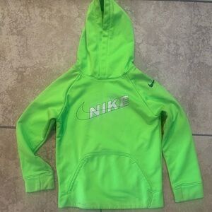 Nike Boys Dri-FIT Neon Lime Green Hoodie Size 6